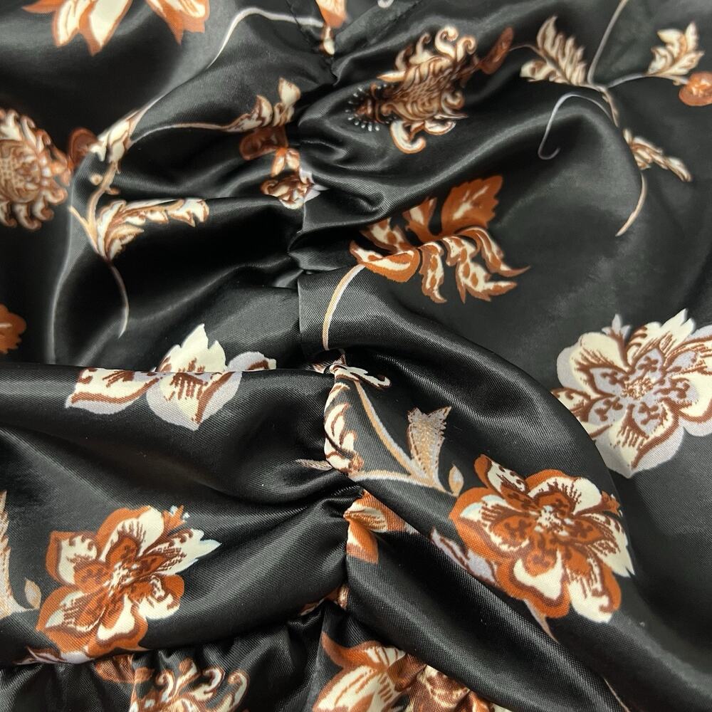 Ophelia Roe Women’s Size 2X Black Floral Tiered Midi Dress Office Date Night - Picture 4 of 8